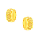 22K Gold Swirl Huggie Earrings